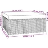 VidaXL 6-delige Loungeset met Kussens - Poly Rattan Zwart