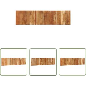 The Living Store Hoofdbord 200 cm massief acaciahout - Hoofdbord - Beddecoratie - Houten Hoofdbord - Acacia Hout - Industrieel Design