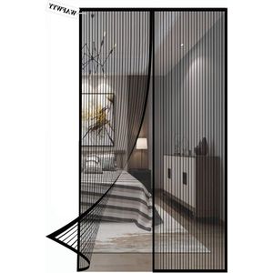 Vliegengordijn Magnetische hordeur zonder boren - insectenbescherming - klamboe - volledig frame - 80x210CM