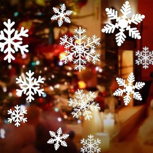 Kerst raamstickers sneeuwvlok zelfklevende raamafbeeldingen witte kerst raamstickers sneeuwvlok raamdecoratie PVC Kerstmis sneeuwvlok raamstickers voor winter Kerstmis