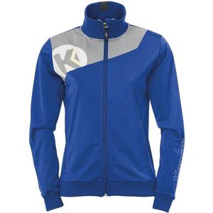 Kempa Core 2.0 Poly Jacket Dames Royal Blauw-Donker Grijs Melange Maat XS