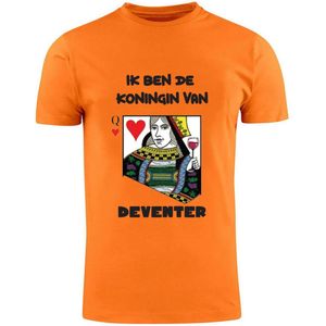 Ik ben de koningin van Deventer Oranje T-shirt | Koningsdag | Queen | Koningin | Unisex