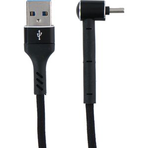 Grundig USB-Kabel - 3-in-1: Oplaadkabel, Datakabel, Telefoonstandaard - USB-C - 1 Meter - Zwart