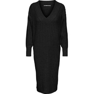 ONLY ONLNEW TESSA L/S MIDI V DRESS KNT NOOS Dames Jurk - Maat L