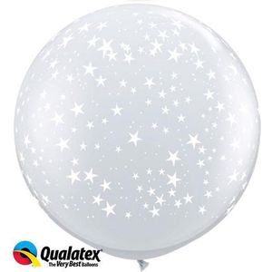 Qualatex - Ballonnen opdruk kleine sterren (2 stuks)