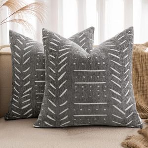 JGS ® Kussenslopen Set van 2 voor Bank en Woonkamer in Moderne Boho Stijl