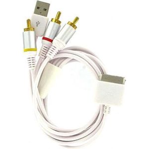Kopp iPad/iPod/iPhone composiet AV kabel