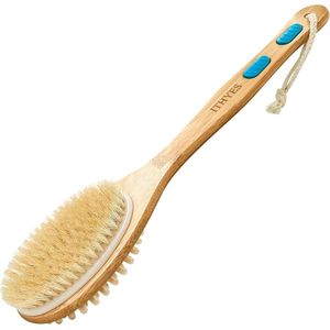 Badborstel met Lange Handvat - Natuurlijke Haren - Exfoliërend