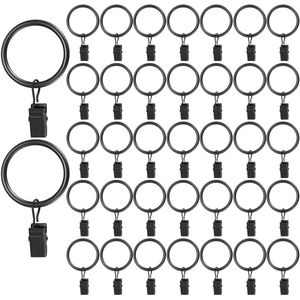 Boraboi® Gordijnringen en Clips Set voor Diverse Toepassingen - 50 Stuks, Metalen Klemmen voor Gordijnen en Meer
