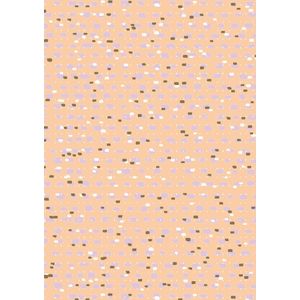 Inpakpapier Cadeaupapier Inpakpapier Confetti Zalmroze- Breedte 60 cm - 200m lang