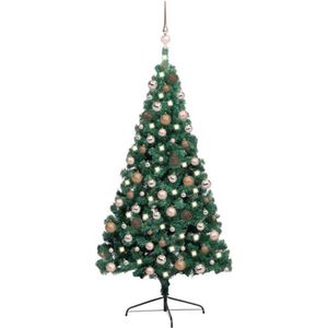 vidaXL-Kunstkerstboom-met-verlichting-en-kerstballen-half-240-cm-groen