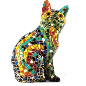 Barcino design barcelona mozaiek kat multi-colored 15 cm