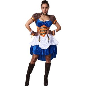 dressforfun - Steampunk avonturierster M - verkleedkleding kostuum halloween verkleden feestkleding carnavalskleding carnaval feestkledij partykleding - 302306
