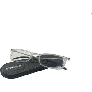 SlimSpecs (Transparant) - Leesbril - Ultra dunne leesbril - Dunne leesbril - Platte leesbril - Reading glasses - Ultra thin reading glasses - Thin reading glasses - Flat reading glasses