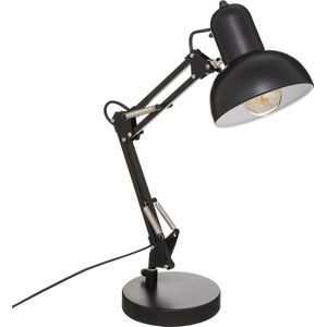 Atmosphera Tafellamp/bureaulampje Design Light Classic - zwart - metaal - H56 cm - Leeslamp