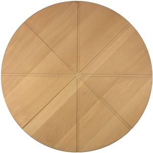 By Shayne ® Houten Serveerplank voor Pizza en Meer - Multifunctioneel Ontwerp met Snijgroeven, 40 cm Diameter
