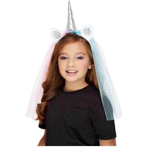 Smiffys - Unicorn Pastel Kostuum Haarband Kids - Multicolours