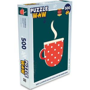 Puzzel Mok - Kerst - Winter - Stippels - Legpuzzel - Puzzel 500 stukjes - Kerst - Cadeau - Kerstcadeau voor mannen, vrouwen en kinderen