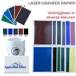 GiftCraft - Laser engraving paper - Graveer laser transfer papier - 1 vel 39x27cm - kleur WIT/WHITE - Graveer je producten met kleur