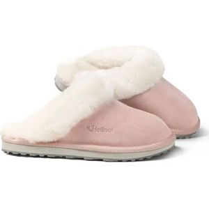 Fellhof Primo pantoffels dames maat 39 – roze – lamswol – lamsleer - warme pantoffels – wollen pantoffels - sloffen – ademend - antislip zool