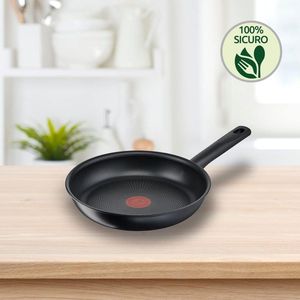 Rigenera Groene aluminium pan met antiaanbaklaag, Ø 32 cm, inductiekookpot voor gas en oven, thermische signaalkookindicator, krasbestendige coating, ergonomische handgreep