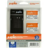 Jupio Kit: 2x Battery Li-90B/Li-92B 1270mAh + USB Single Charger