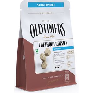 Oldtimers - Zoethout Rotsjes Suikervrij - 12 x 100 gram