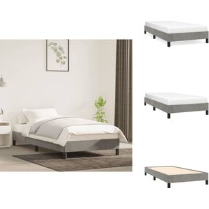 vidaXL Bedframe - Bedframes - Bed - Ledikant - Bedframe zonder matras 80x200 cm fluweel lichtgrijs