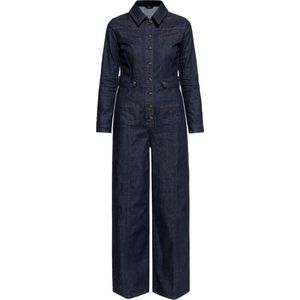 Queen Kerosin Damen Western-Style Overall Denim-3XL