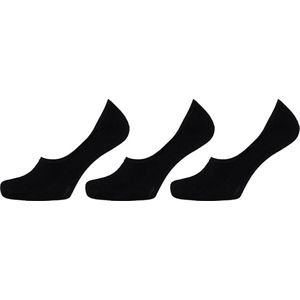 Apollo - Bamboe Sneaker Footies - Zwart - 3-Pak - Maat 43/46 - Bamboe sokken - Footies heren