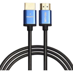 By Qubix HDMI kabel 1.8 meter - HDMI 1.4 versie - High Speed 1080P - HDMI 19 Pin Male naar HDMI 19 Pin Male Connector Cable - Aluminium blue line