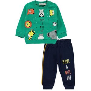 Jungle dieren sweater & broek baby/peuter jongens - Babykleding - Have a nice day