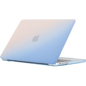 Mobigear Laptophoes geschikt voor Apple MacBook Pro 16 Inch (2021-2024) Hoes Hardshell Laptopcover MacBook Case | Mobigear Rainbow Matte - Blauw - Model A2485 / A2780 / A2991