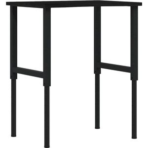 The Living Store Werkbank 80x60x(71,5-98) cm eikenhout donkerbruin - Werkbank - Houten Werkbank - Eikenhouten Werkbank - Stevige Werkbank - Multifunctionele Werkbank