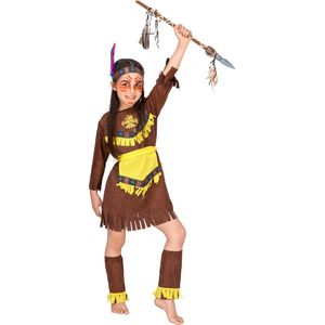 dressforfun - Meisjeskostuum indianenmeisje Eagle Eye 116 (5-7y) - verkleedkleding kostuum halloween verkleden feestkleding carnavalskleding carnaval feestkledij partykleding - 300575