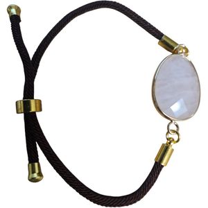 Armband Rozenkwarts Facet Geslepen Verstelbaar