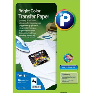 Printec Transferpapier voor lichtgekleurde kleding - 210x297mm - 10 stuks carbonpapier
