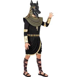 Funidelia | Anubis Kostuum voor mannen  Egypte, Farao, Cultures, Landen - Kostuum voor Volwassenen Accessoire verkleedkleding en rekwisieten voor Halloween, carnaval & feesten - Maat S - M - Zwart