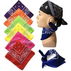 Jumada - Bandana - Katoen - Vierkante - Sjaal - 55cm * 55cm - Unisex - Paars - 1 stuk