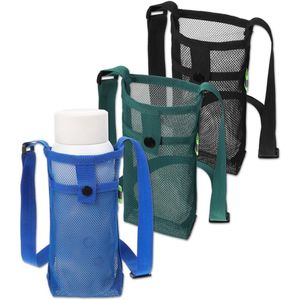 Allecto Plus - Waterfles Houder voor 3 Flessen met Verstelbare Schouderband - Handige Flessenhouder voor Kamperen en Wandelen