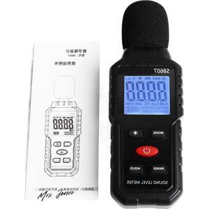 Mrs. Jones Geluid Decibel Meter Digitale LCD Display Verlicht Scherm Geluidsniveau Meter Reader Draagbare SPL Meter 30-130dB .
