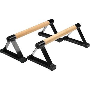 Houten Parallettes, Houten Push Up Bar Push Up Stand Spiertraining Fitness Yoga Handstand Indoor Apparatuur