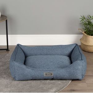 Scruffs Manhattan - Stijlvolle en comfortabele hondenmand - Verkrijgbaar in 3 kleuren van Small tot Extra Large - Kleur: Denim blauw, Maten: Extra Large