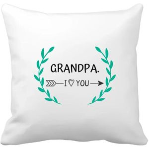 Akyol - grandpa i love you Kussen hoes - Opa - de liefste opa - verjaardag - cadeautje voor opa - opa artikelen - kado - geschenk - 40 bij 40 cm