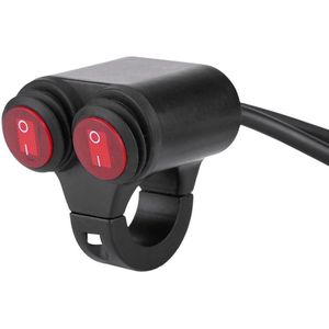 Stuurschakelaar universeel 12 V stuur 7/8 inch dubbele bediening mistlampen schakelaar + claxonschakelaar (type C)