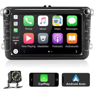 Apple Carplay - Android auto - Rns510 geschikt voor Volkswagen - Autoradio met bluetooth - 2gb+64gb - HD Achteruitrijcamera