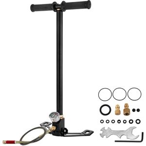 3 Stage Pcp Pomp - 30mpa - 4500psi - Lucht Hand Stijgbeugelpomp Voor Pistolen, Geweren, Luchtpistolen, Auto Fiets Jacht