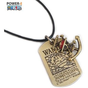 Power-8® Anime ketting: One Piece Manga Design - piraat logo - ketting met hanger -piraten ketting- Unisex Anime Figuur Merchandise voor Heren, Dames, Jongens en Meisjes - one piece anime - one piece merchandise - cadeau tips - kerstcadeau -