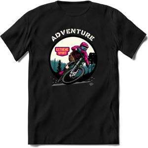 Adventure | TSK Studio Mountainbike kleding Sport T-Shirt | Roze | Heren / Dames | Perfect MTB Verjaardag Cadeau Shirt Maat 3XL