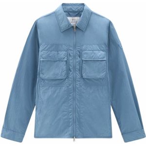 Overshirt Woolrich Men Crinkle Pastel Indigo-XL